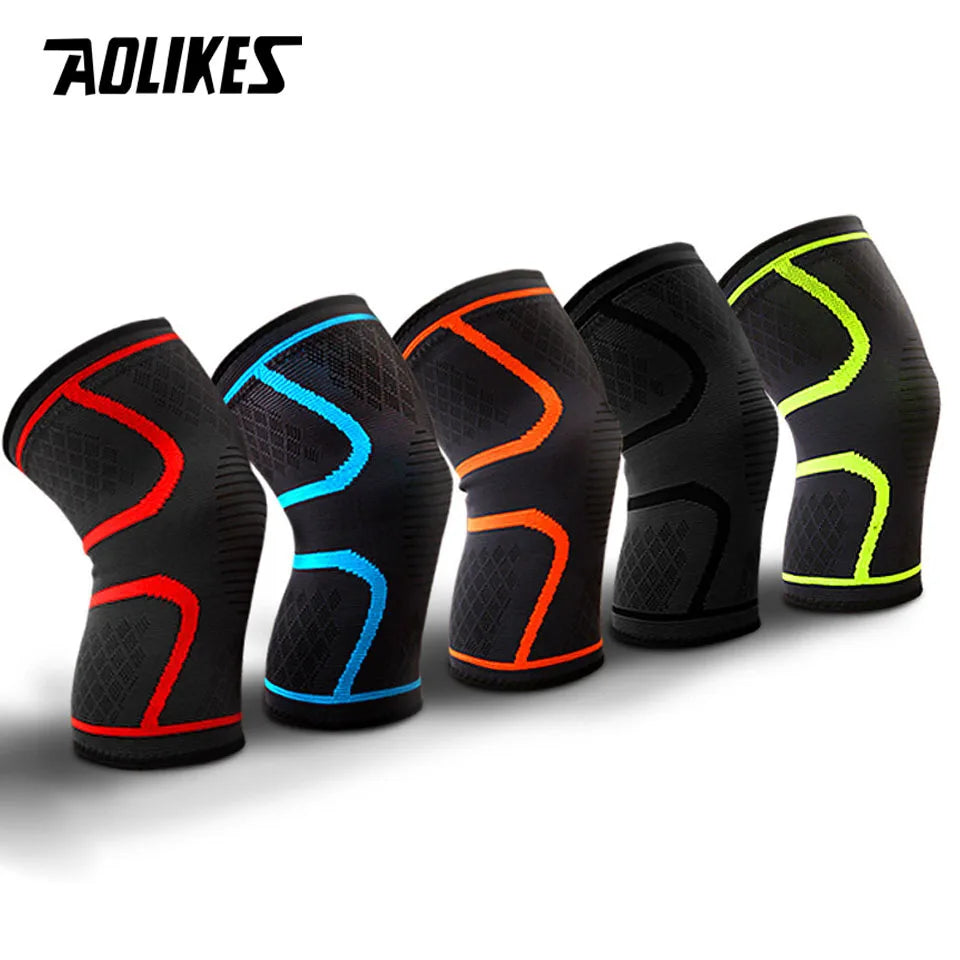 AOLIKES 1PCS Fitness Running Cycling Knee Support Braces Elastic Nylon