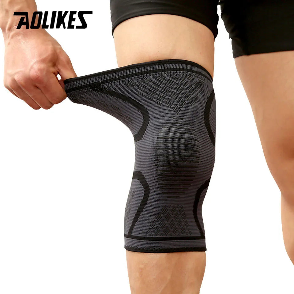 AOLIKES 1PCS Fitness Running Cycling Knee Support Braces Elastic Nylon