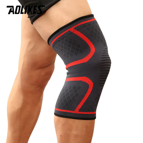 AOLIKES 1PCS Fitness Running Cycling Knee Support Braces Elastic Nylon