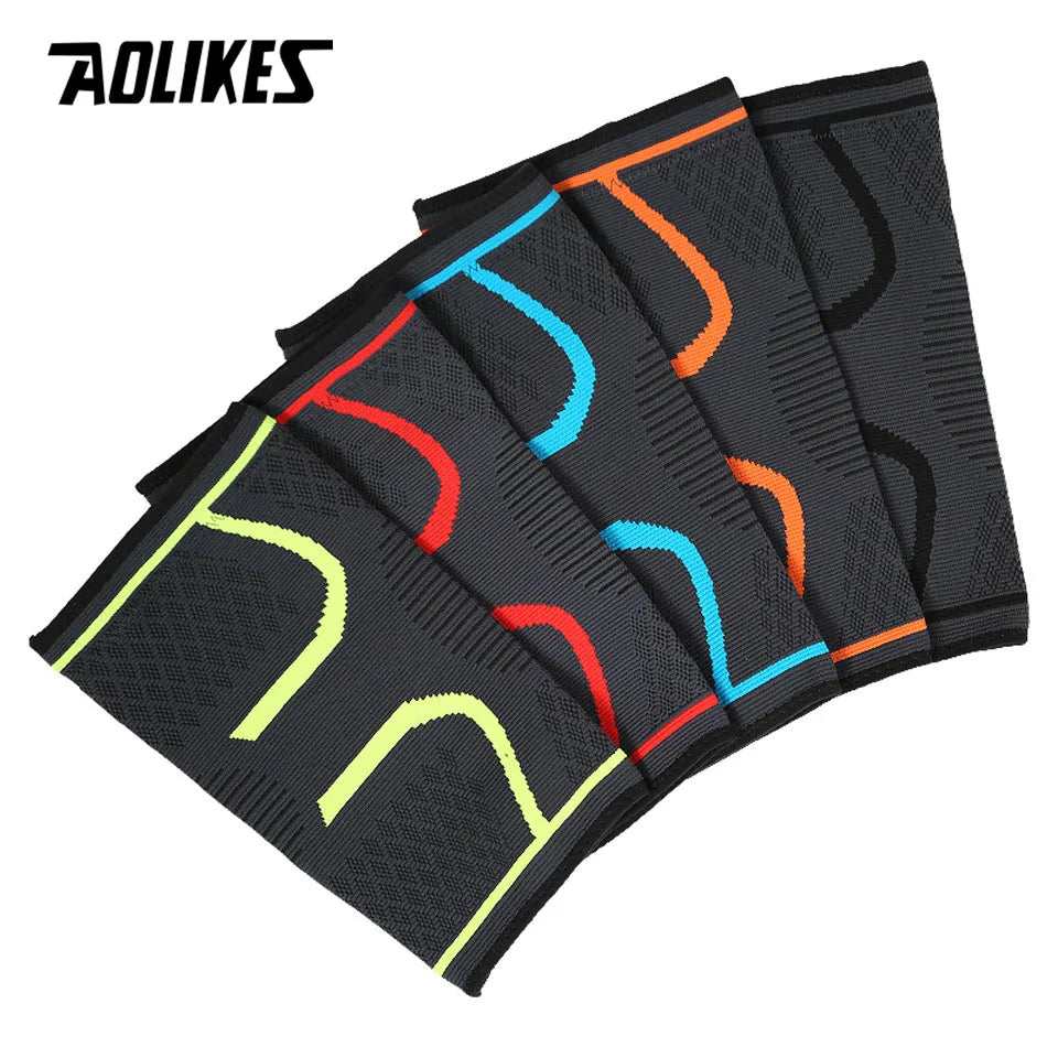 AOLIKES 1PCS Fitness Running Cycling Knee Support Braces Elastic Nylon