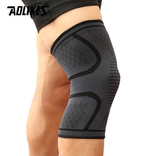 AOLIKES 1PCS Fitness Running Cycling Knee Support Braces Elastic Nylon