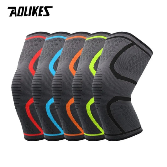 AOLIKES 1PCS Fitness Running Cycling Knee Support Braces Elastic Nylon