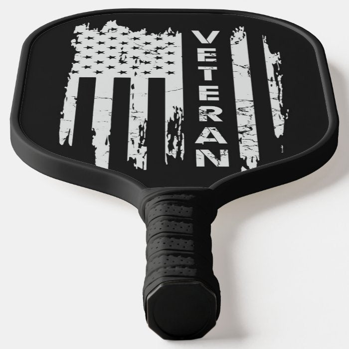 American Flag Veteran Patriotic Pickleball Paddle